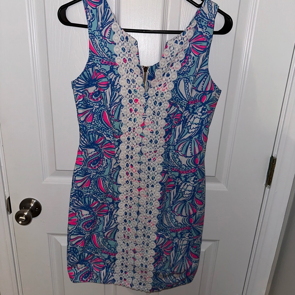 Target Lilly Pulitzer Blue and Pink Floral Mini Dress
